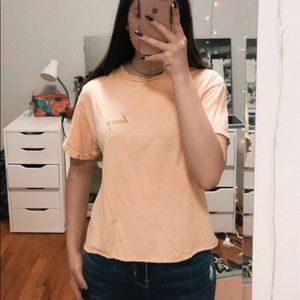 brandy melville yellow “honey” tee